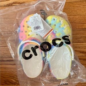 NEW CROCS Multicolor Tie-Dye Clogs